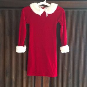 Girls Santa Holiday Dress.